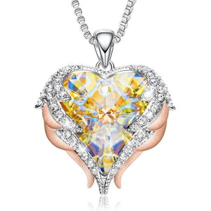 Swarovski® Crystal Angel Heart Pendant Necklace (9 Styles)