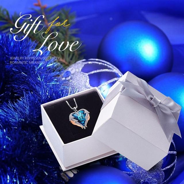 Swarovski® Crystal Angel Heart Pendant Necklace (9 Styles)