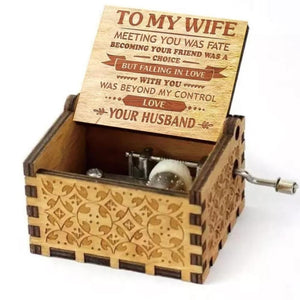 Husband to Wife - You Are Loved More Than You Know - Engraved Music Box