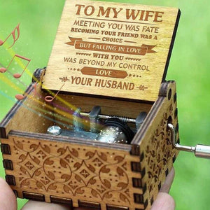 Husband to Wife - You Are Loved More Than You Know - Engraved Music Box