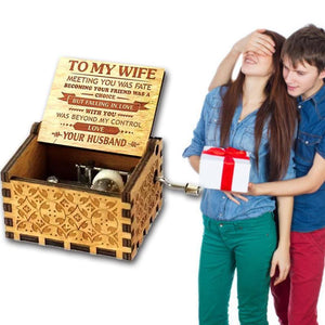 Husband to Wife - You Are Loved More Than You Know - Engraved Music Box