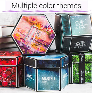 DIY Hexagon Photo Explosion Box Photo Album (15 Styles)