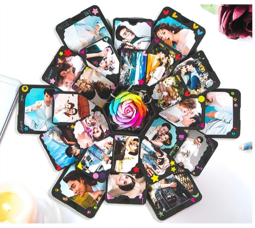 DIY Hexagon Photo Explosion Box Photo Album (15 Styles)