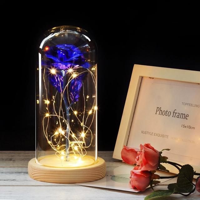 Galaxy Enchanted Rose LED Glass Display (8 Designs)