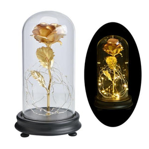 24k Enchanted Rose LED Glass Display (Red Blue or Gold)