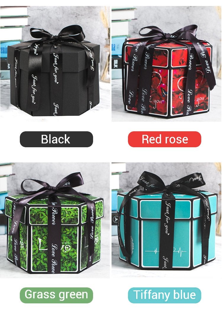 DIY Hexagon Photo Explosion Box Photo Album (15 Styles)