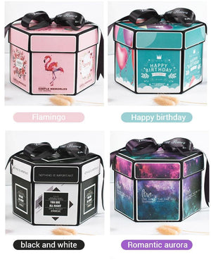 DIY Hexagon Photo Explosion Box Photo Album (15 Styles)