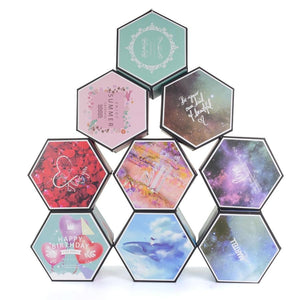 DIY Hexagon Photo Explosion Box Photo Album (15 Styles)