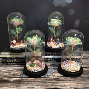 Rainbow Orbs Galaxy Enchanted Rose LED Glass Display (7 Designs)