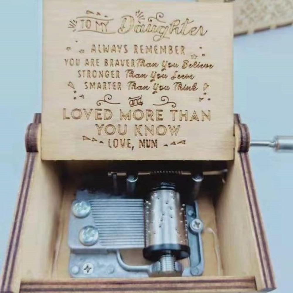 Mum To Daughter - You Are Loved More Than You Know - Engraved Music Box