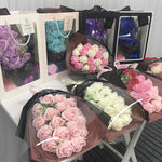 18 Piece Rose Bouquet Immortal Enchanted Soap Flower (12 Colors)