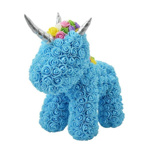 Standing Unicorn Rose Bear Large (5 Colors)