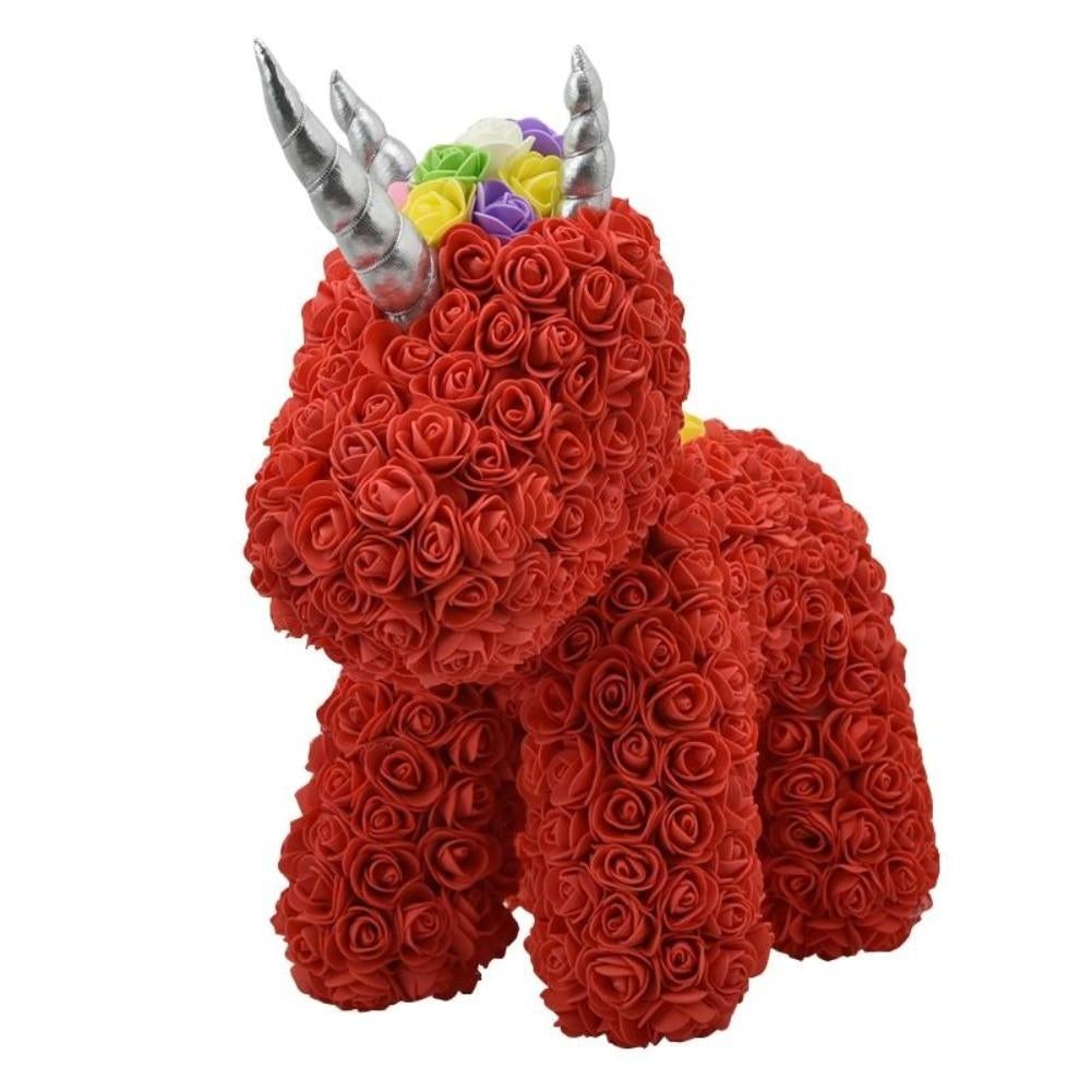 Standing Unicorn Rose Bear Large (5 Colors)