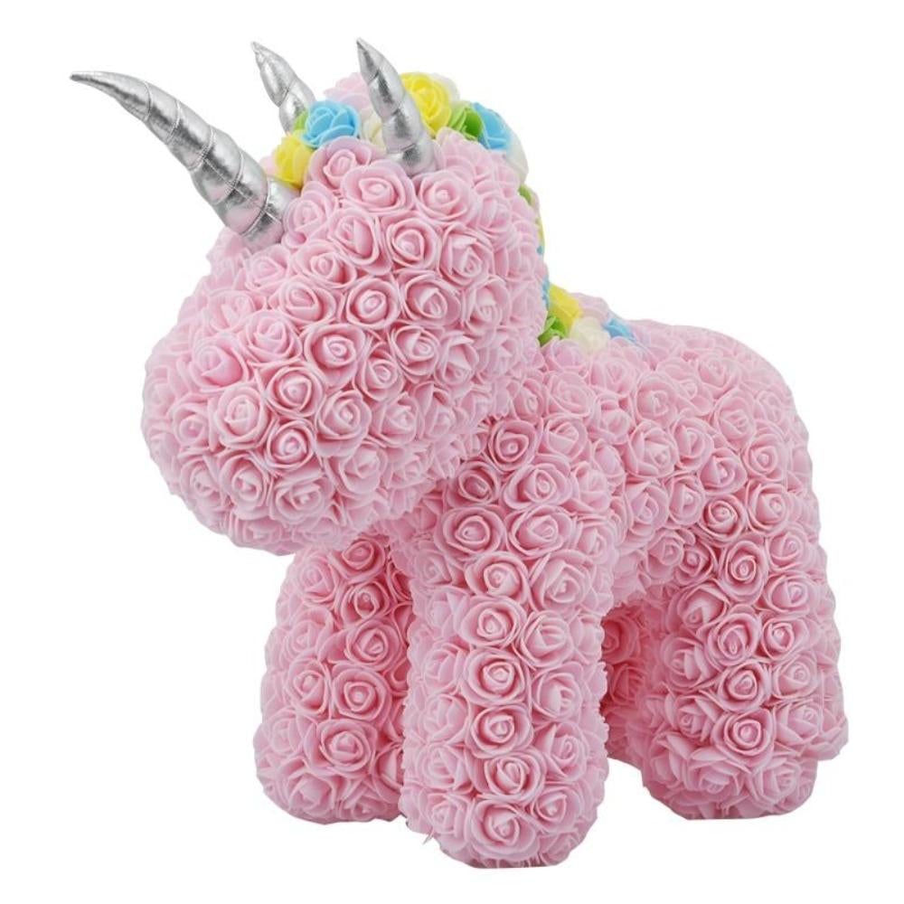 Standing Unicorn Rose Bear Large (5 Colors)