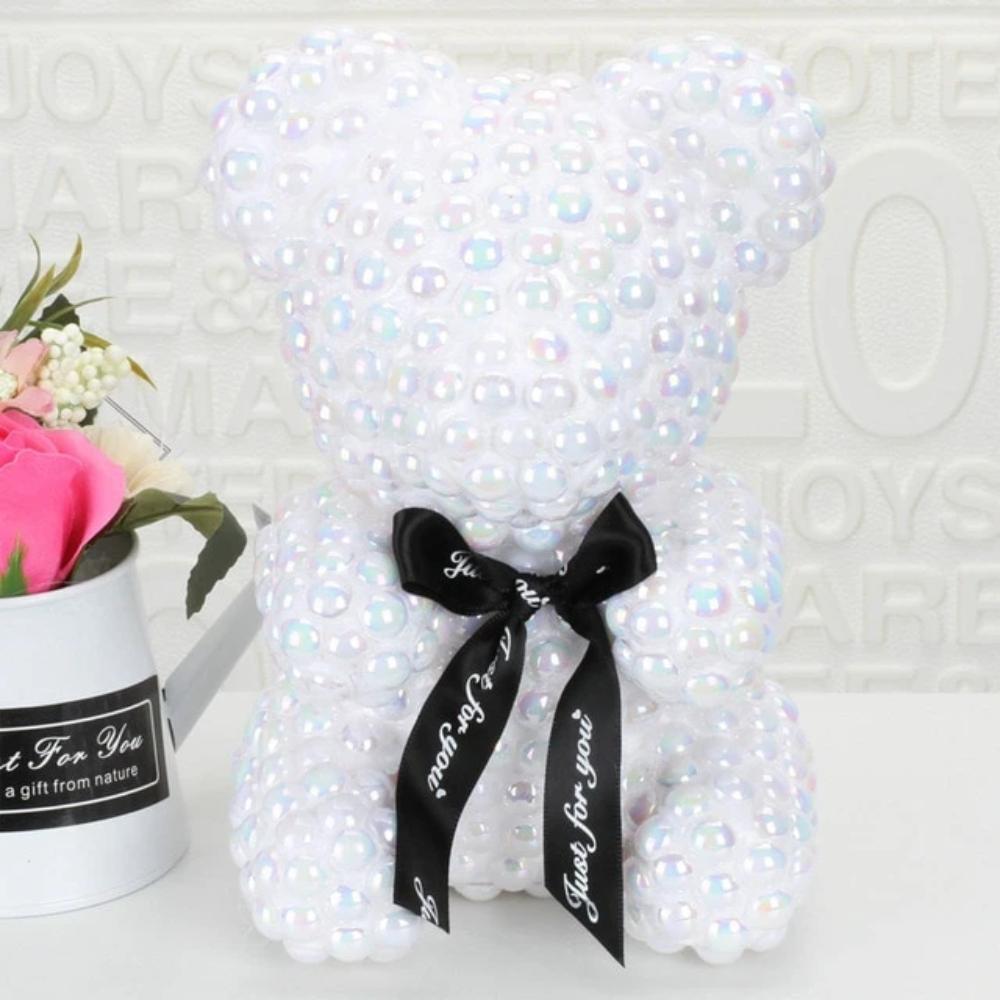 Pearl Enchanted Forever Rose Heart Teddy Bear (3 Colors)