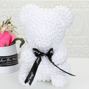 Pearl Enchanted Forever Rose Heart Teddy Bear (3 Colors)