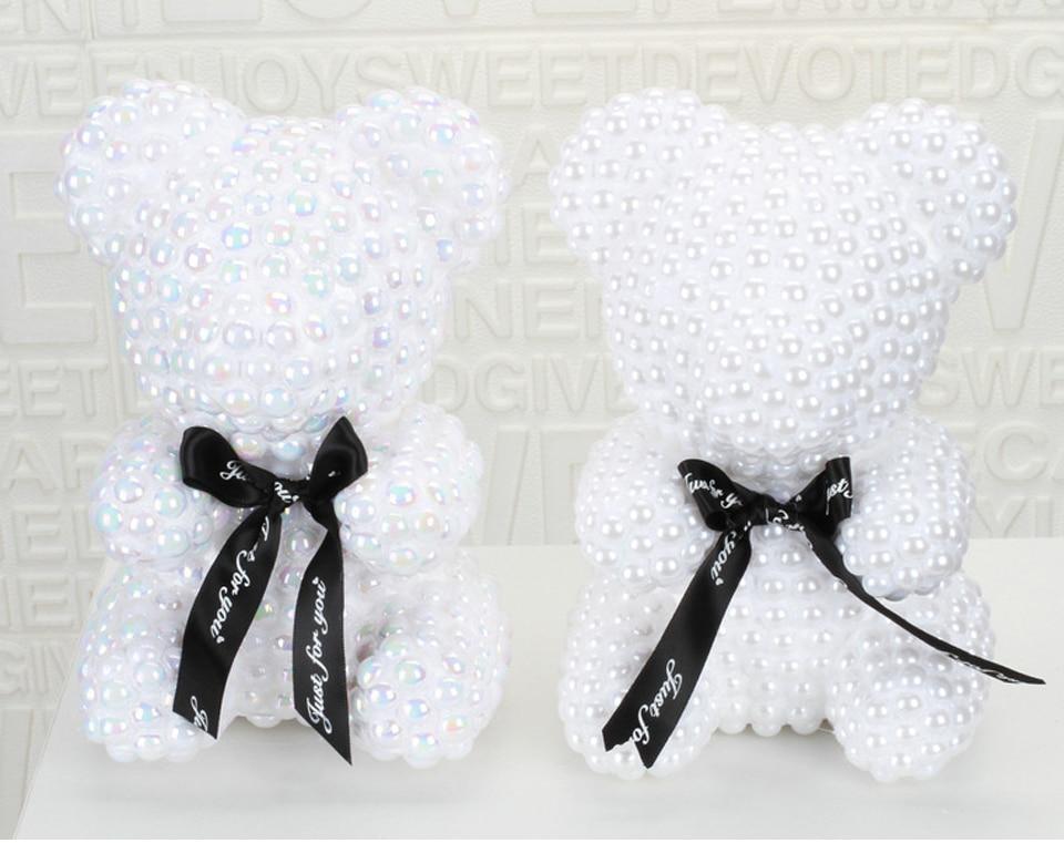 Pearl Enchanted Forever Rose Heart Teddy Bear (3 Colors)