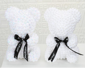 Pearl Enchanted Forever Rose Heart Teddy Bear (3 Colors)