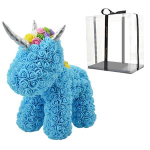 Standing Unicorn Rose Bear Large (5 Colors)