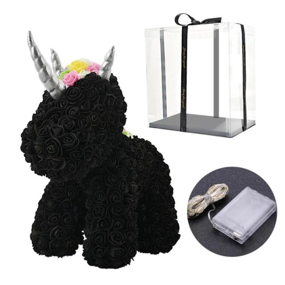 Standing Unicorn Rose Bear Large (5 Colors)