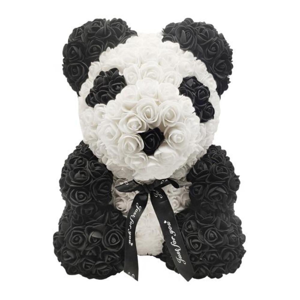 XL Panda Enchanted Forever Rose Heart Teddy Bear (2 Designs)