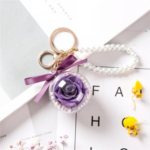 Immortal Enchanted Rose Sphere Key Chain (11 Designs)