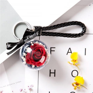 Immortal Enchanted Rose Sphere Key Chain (11 Designs)