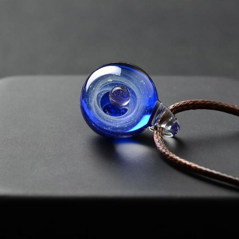 Galaxy Drop Glass Space Pendant Necklace (22 Designs)