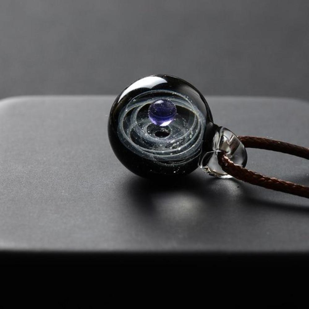 Galaxy Drop Glass Space Pendant Necklace (22 Designs)