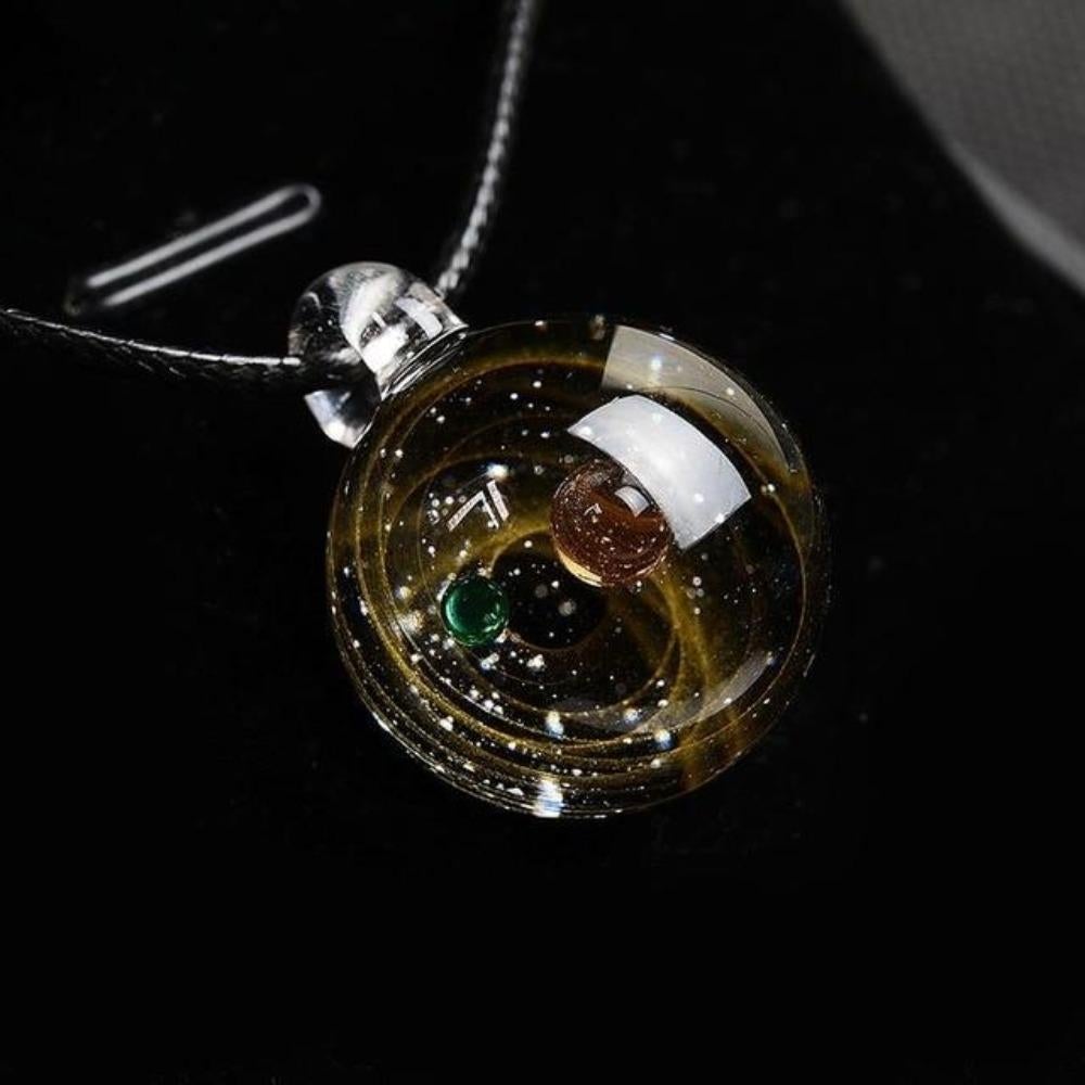 Galaxy Drop Glass Space Pendant Necklace (22 Designs)