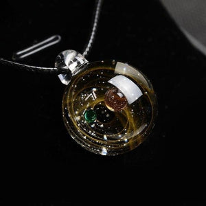 Galaxy Drop Glass Space Pendant Necklace (22 Designs)