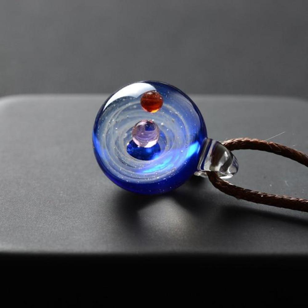 Galaxy Drop Glass Space Pendant Necklace (22 Designs)