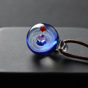 Galaxy Drop Glass Space Pendant Necklace (22 Designs)