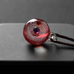 Galaxy Drop Glass Space Pendant Necklace (22 Designs)