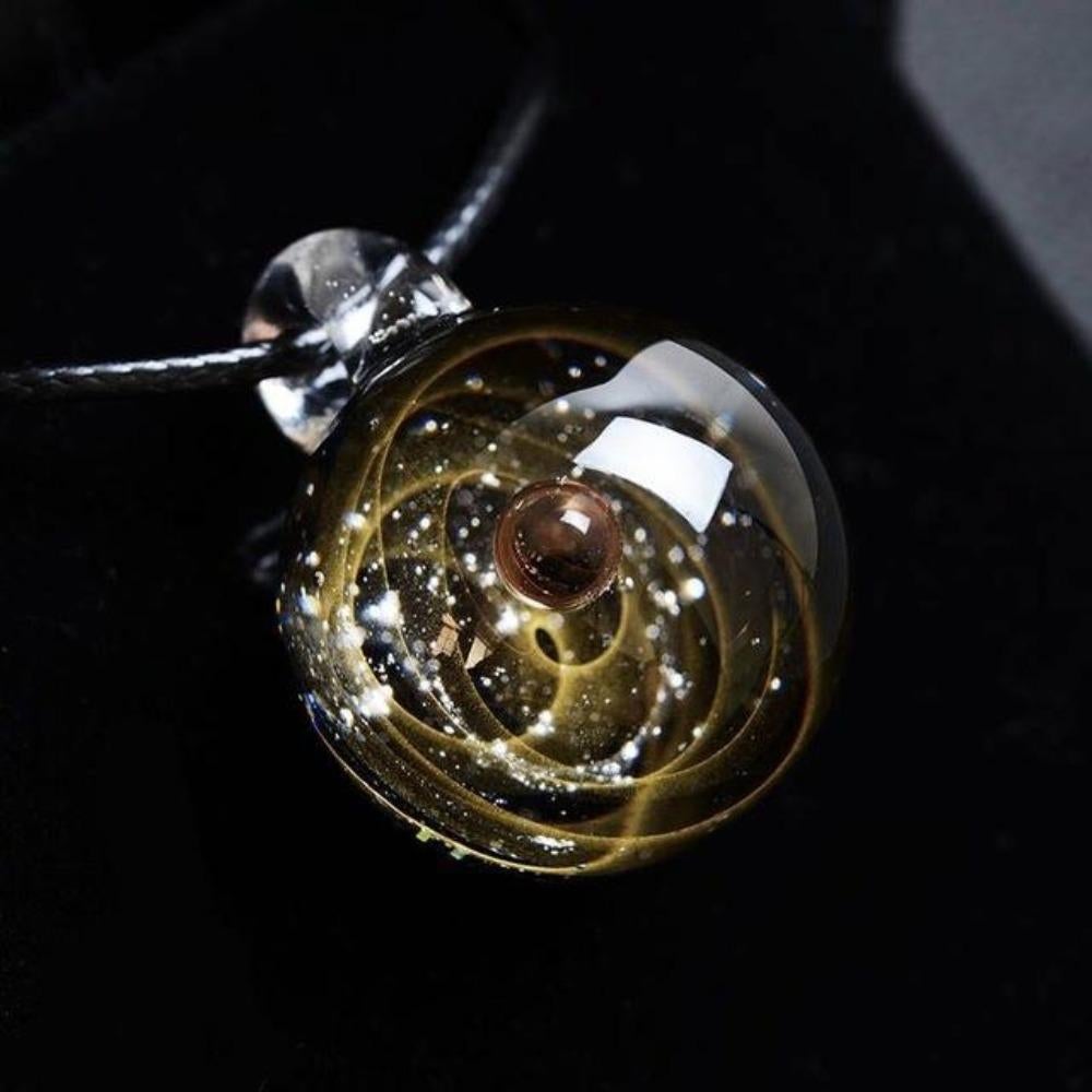 Galaxy Drop Glass Space Pendant Necklace (22 Designs)