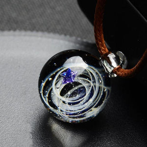 Galaxy Drop Glass Space Pendant Necklace (22 Designs)