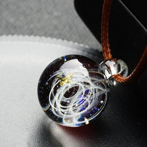 Galaxy Drop Glass Space Pendant Necklace (22 Designs)