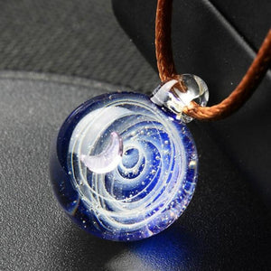 Galaxy Drop Glass Space Pendant Necklace (22 Designs)