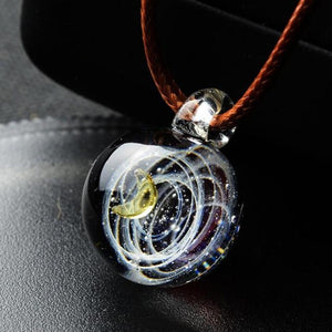 Galaxy Drop Glass Space Pendant Necklace (22 Designs)
