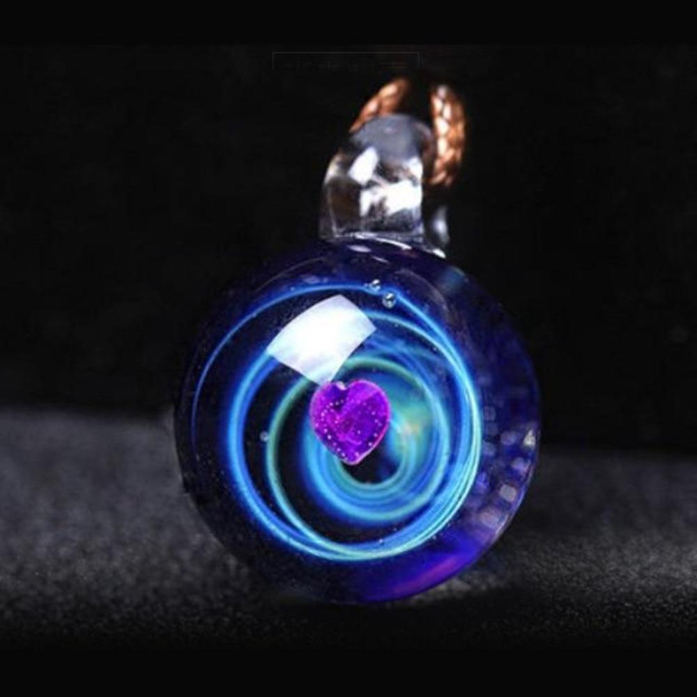 Galaxy Drop Glass Space Pendant Necklace (22 Designs)