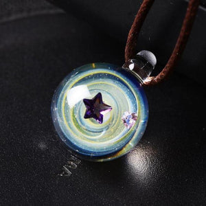 Galaxy Drop Glass Space Pendant Necklace (22 Designs)