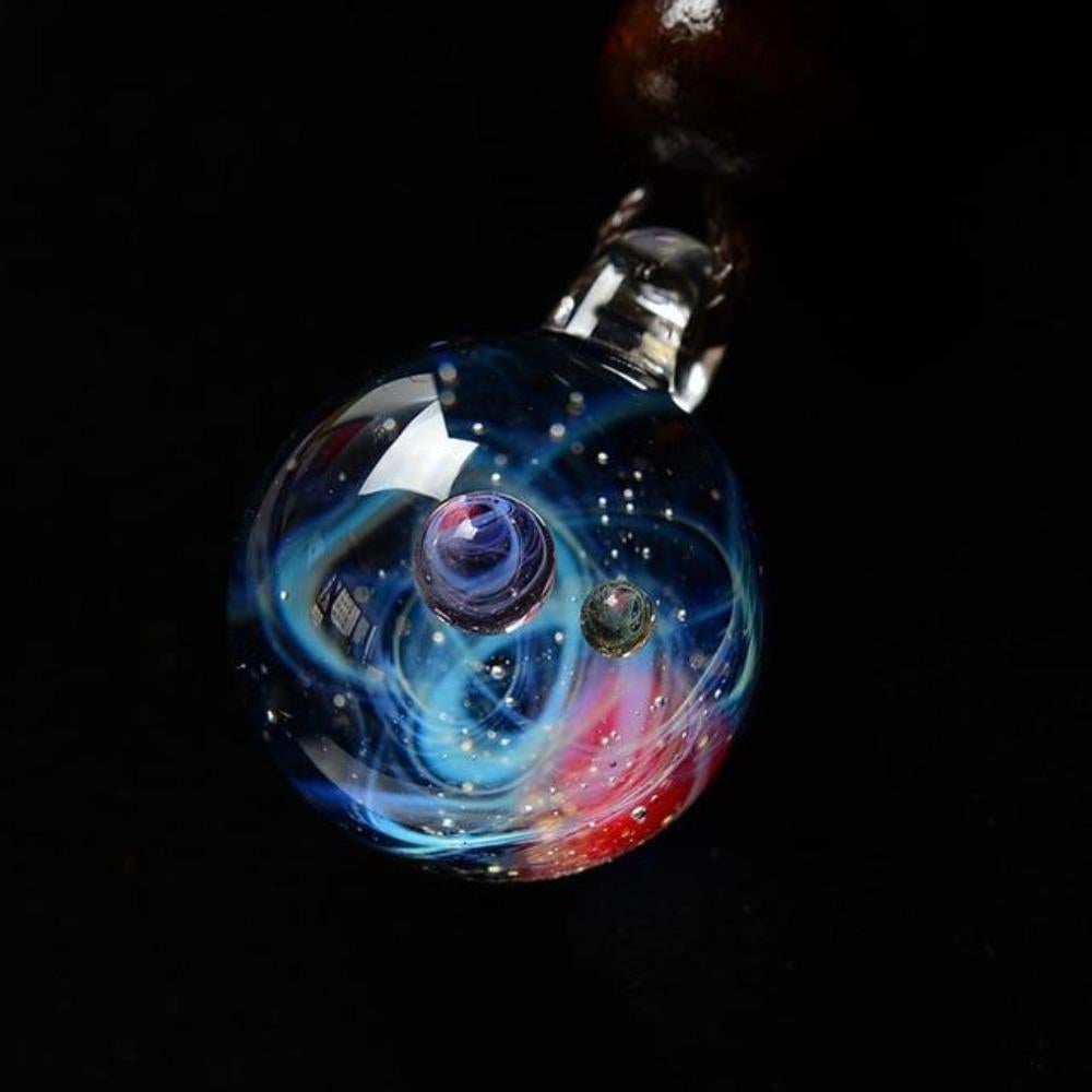 Galaxy Drop Glass Space Pendant Necklace (22 Designs)