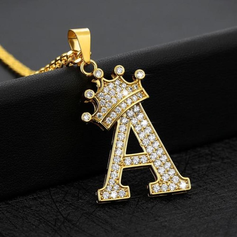 Royal Ice Personalized Letter Initial Custom Necklace