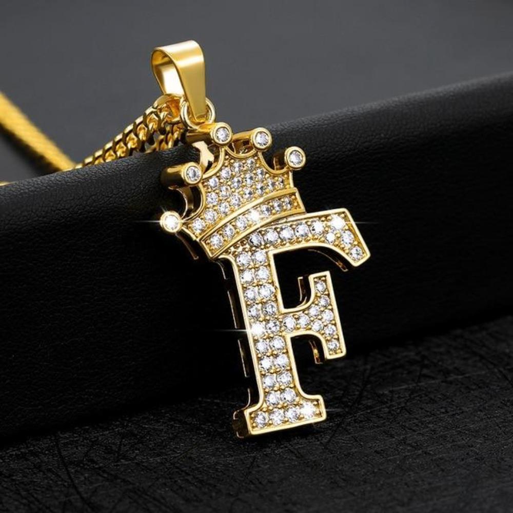 Royal Ice Personalized Letter Initial Custom Necklace