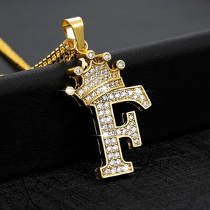 Royal Ice Personalized Letter Initial Custom Necklace