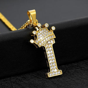 Royal Ice Personalized Letter Initial Custom Necklace