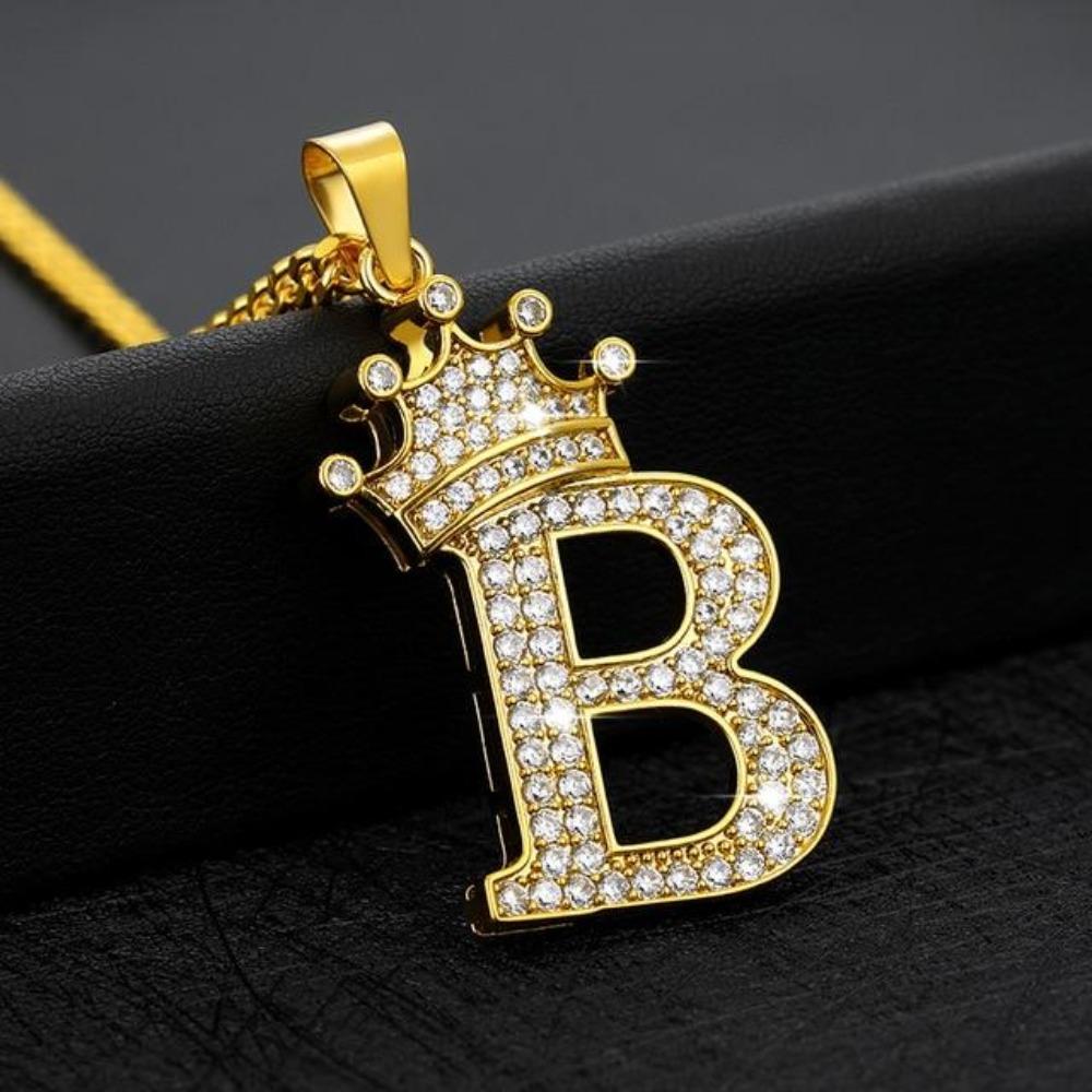 Royal Ice Personalized Letter Initial Custom Necklace