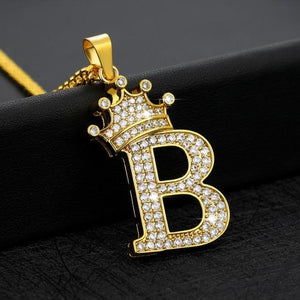 Royal Ice Personalized Letter Initial Custom Necklace