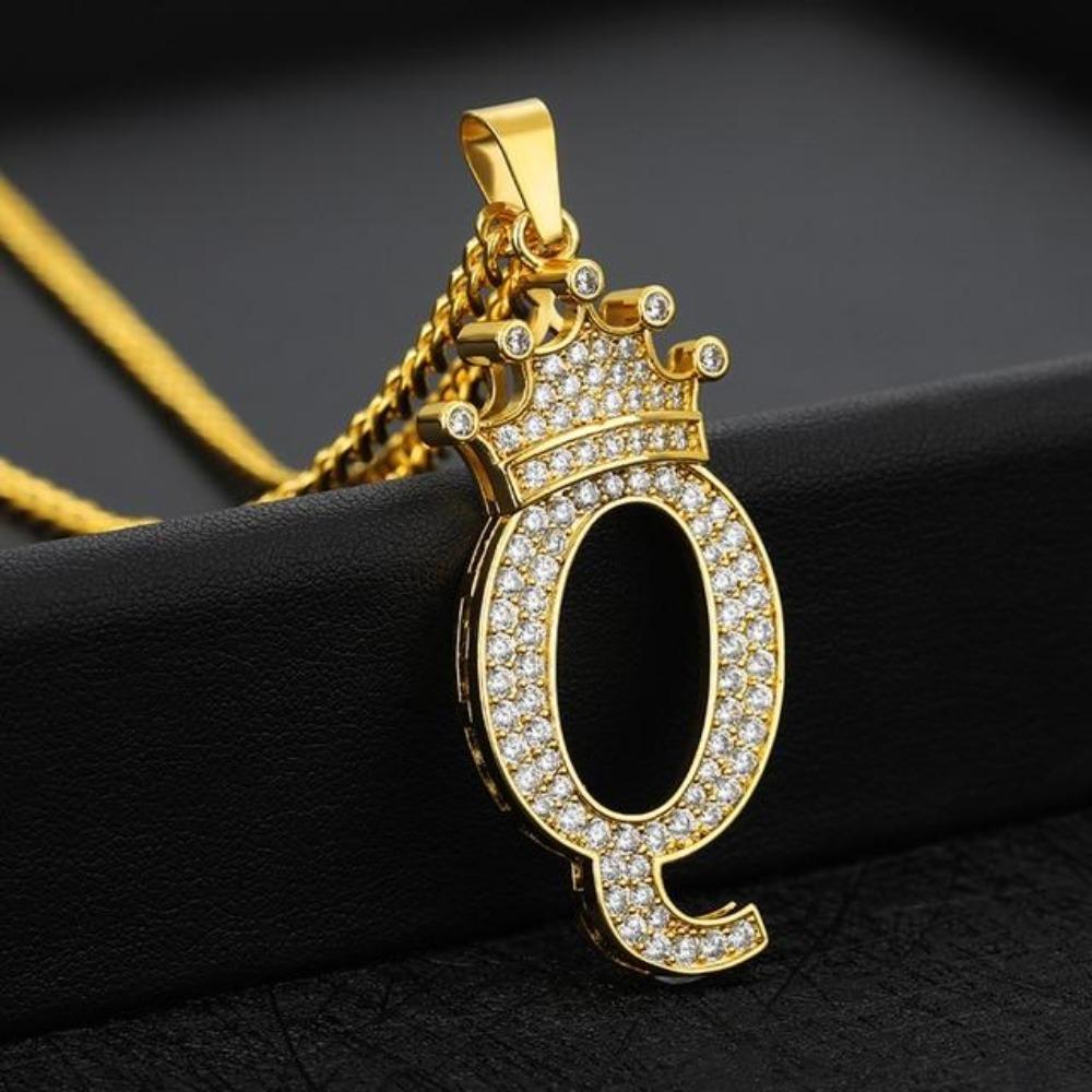 Royal Ice Personalized Letter Initial Custom Necklace
