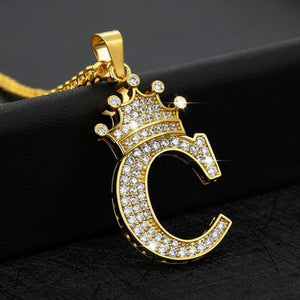 Royal Ice Personalized Letter Initial Custom Necklace